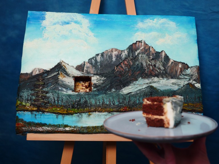 HowToCookThat : Cakes, Dessert & Chocolate | Edible Bob Ross Painting ...